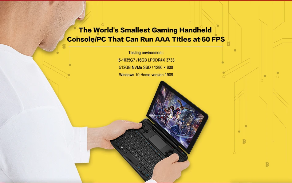 Gpd Win Max Handheld Gaming Laptop Windows 10 Ram 16gb Rom 512gb Corei7  1195g7 8 Inch H-ips Touch Screen Backlight Keyboard - Laptops - AliExpress