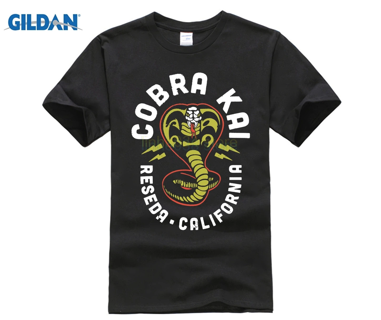 Новинка 2019 модная футболка Cobra Kai логотип в виде молнии каратэ детская | Мужская