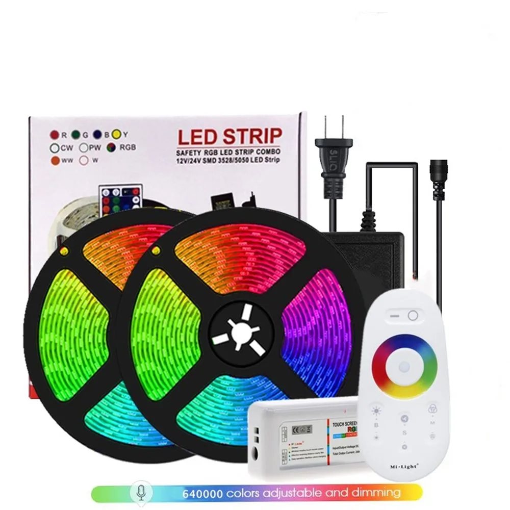 

5050 LED Strip RGB / RGBW 5M 300LEDs RGB LED Light Strip Color Changeable Flexible light Strip+Remote Controller+12V Adapter