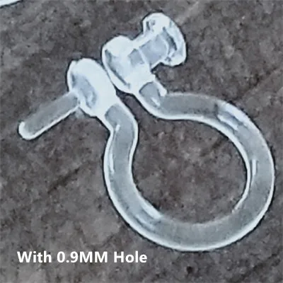 BoYuTe(50 шт./лот) 9*11 мм прозрачные невидимые пластиковые u-образные клипсы для ушей, аксессуары для сережек - Цвет: Ear Clip 9