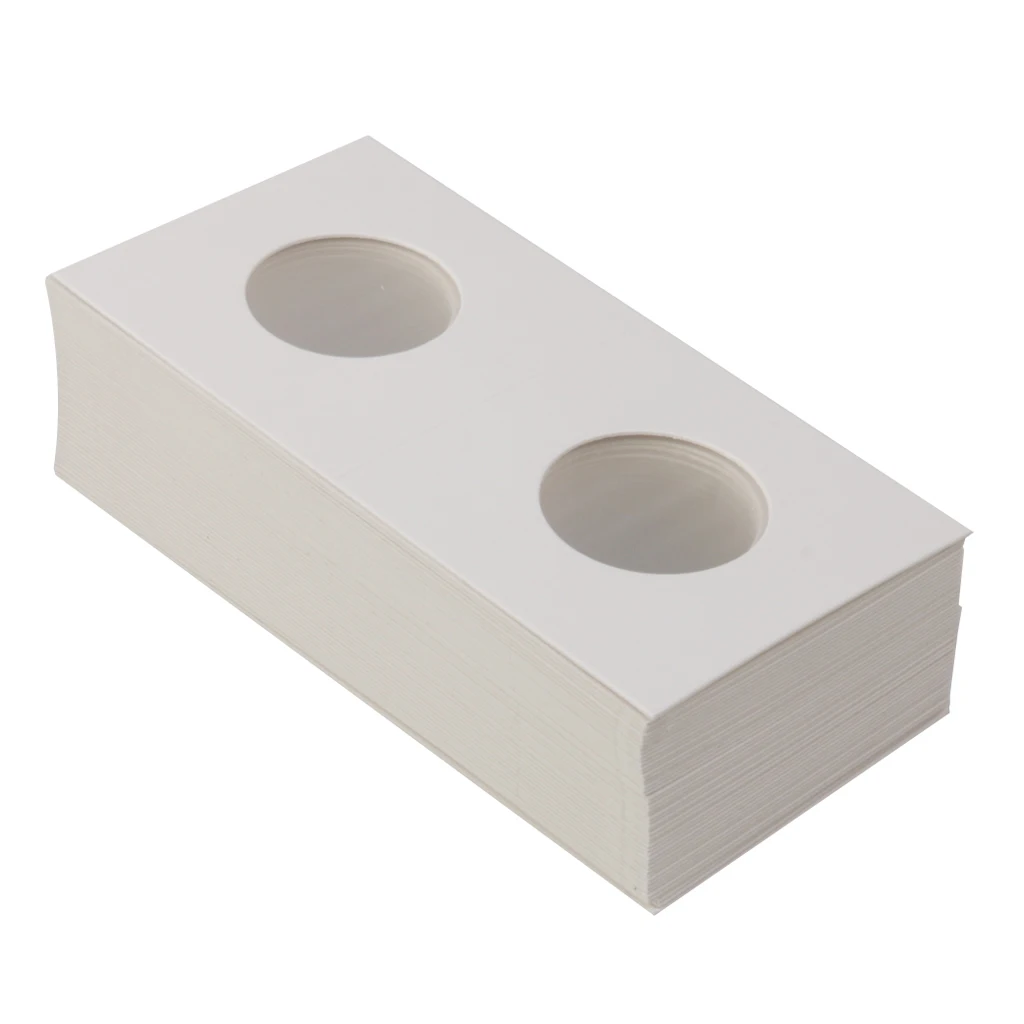 50x Cardboard Coin Holders 2x2 Storage for 17.5 40mm Coins Collecting