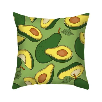 

2pcs/set Tropical Fruit Pattern Pillowcase Microfibre Cushion Cover Avocado Decorative Throw Pillow Case Home Textile Decor