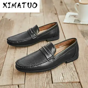 

Men Loafers Shoes Male Brand Leather Boat shoes Man 2020 New Spring Summer Men's Shoes Comfy Slip-on Fashion Men's Casual Shoes