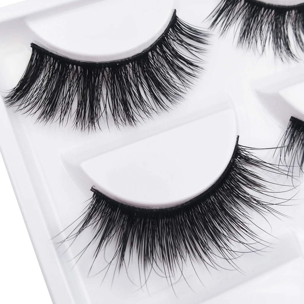 5 Pairs Black Lashes Handmade False Eyelashes Professional Fake Eyelashes, Very Natural Soft and Comfortable