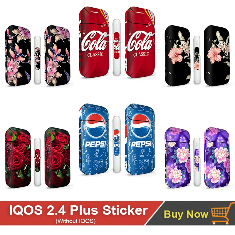 

Floral Design 3M Printing PVC Material Sticker Suitable For IQOS 2.4 Plus Anti-dust Decorative Protective Decals for iqos 2.4