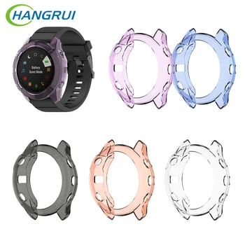 

HANGRUI Protective Case For Garmin Fenix 6X / 6S/ 6 Soft Ultra-Slim Clear TPU Protector Case For Garmin Fenix 6X Cover Bumper