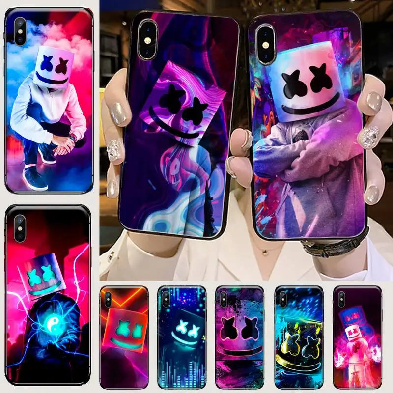 

DJ marshmello singer Soft Phone Cover for iPhone 11 12 pro XS MAX 8 7 6 6S Plus X 5S SE 2020 XR funda hull coque shell