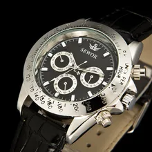 SEWOR Роскошные Брендовые мужские модные часы с черным циферблатом и секундомером, Мужские механические Автоматические часы, мужские нарядные часы, мужские спортивные часы