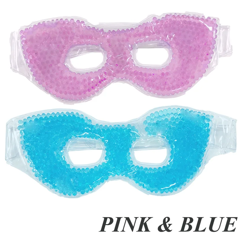 Pink and Blue Охлаждающая гелевая маска для глаз с отверстиями для глаз горячая холодная терапия персональный уход красота Спящая маска для глаз для пышных сухих глаз Ergo гель шарик - Цвет: Pink and Blue