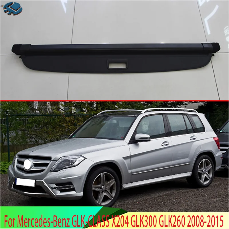 For Mercedes-Benz GLK-CLASS X204 GLK300 GLK260 2008-2015 Aluminum Alloy & Cloth Rear Cargo Screen Cover Trunk Accessories