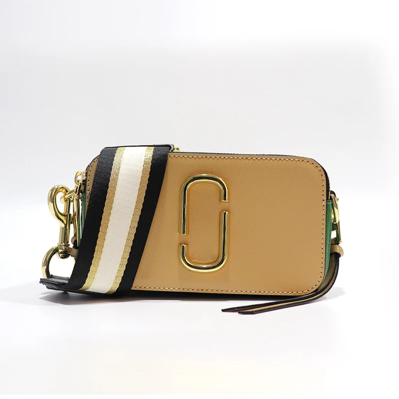 

High quality designer brand bag Genuine leather satchels camera handbags women wide strap clutch real flap Shoulder purse
