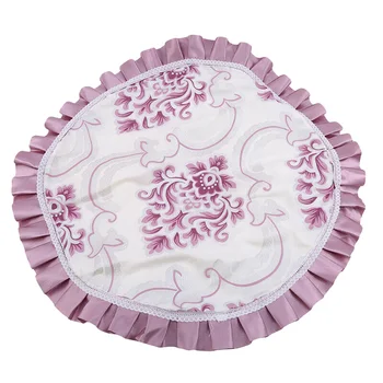 

Electric Fan Cover Fabric Decorative Dust Proof Washable Floral Lace Round Dust Cover