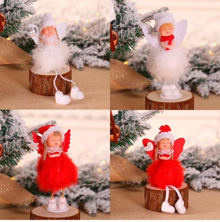 Кукла-Ангел FENGRISE, Рождественское украшение, детская игрушка, подвесная подвеска, украшения для рождественской елки, для дома,, Navidad, подарок на год