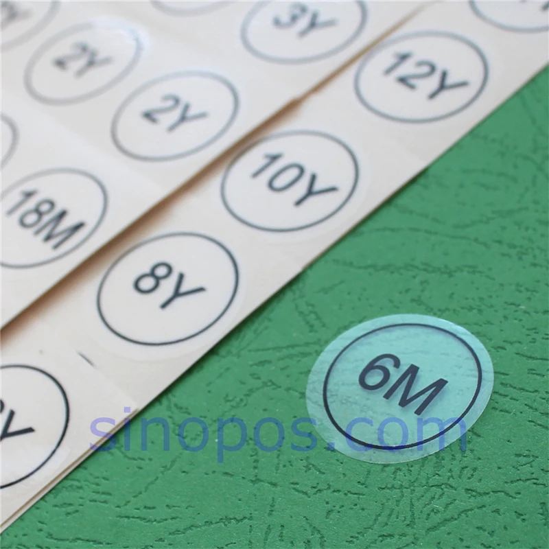 Children's Clothing Size Dot Labels, adhesive clear tape ...