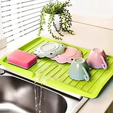 

Sink Draining Rack Tray Kitchen Cutlery Filter Plate Plastic Dish Drainer Tray Storage Bowl Cup Drainer Dishes Kitchen Tools