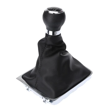 

6 Speed Shift Gear Knob Boot Gaiter Frame for VW Passat B6 Black