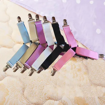 

4Pcs Triangle Bed Sheet Fastener Clip Adjustable Mattress Cover Corner Holder Non-slip Grippers Elastic Hook Sets Home Organizer