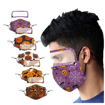 

5PCS Halloween Cloth Face Mask FaceMasks Masks Mouth Cover masque Protective Reuseable Mouth-muffle Washable mondmaskers