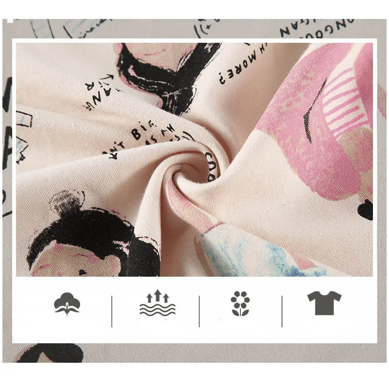 Зимняя Пижама, 2 предмета, одежда, трикотажная Хлопковая пижама с принтом, повседневная женская пижама с отложным воротником, комплекты домашней одежды