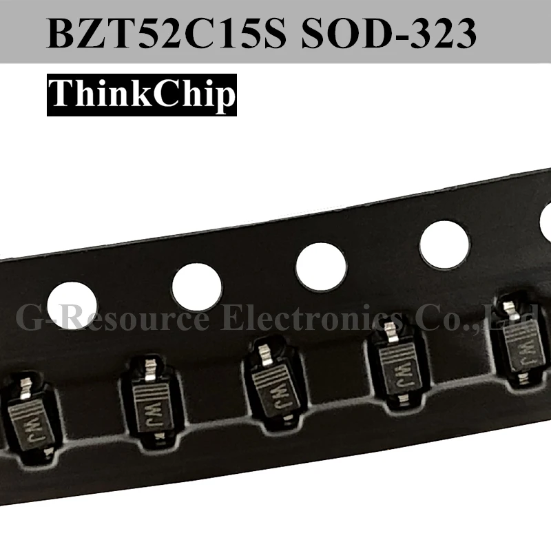 (100 шт.) BZT52C15S SOD-323 SMD 0805 стабилизированный диод напряжения 15 В (маркировка WJ) |