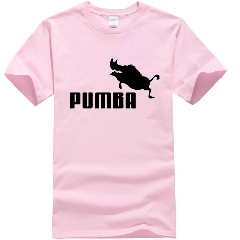 Новинка года, брендовые футболки homme Pumba, Мужская футболка с короткими рукавами, хлопок, летняя повседневная футболка для мальчиков, модная футболка - Цвет: Pink