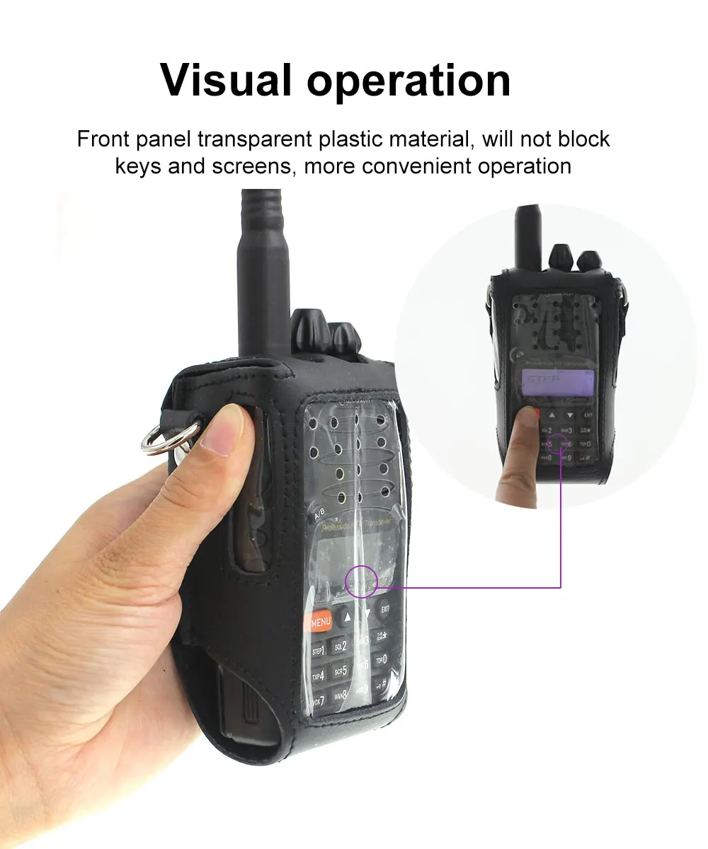 

Carry case for KG-UVD1P walkie talkie bag 2 two way radio pvc pouch for Wouxun KG-UV6D holder KG-UVD1 KG-689 KG-UVD1P walkie tal