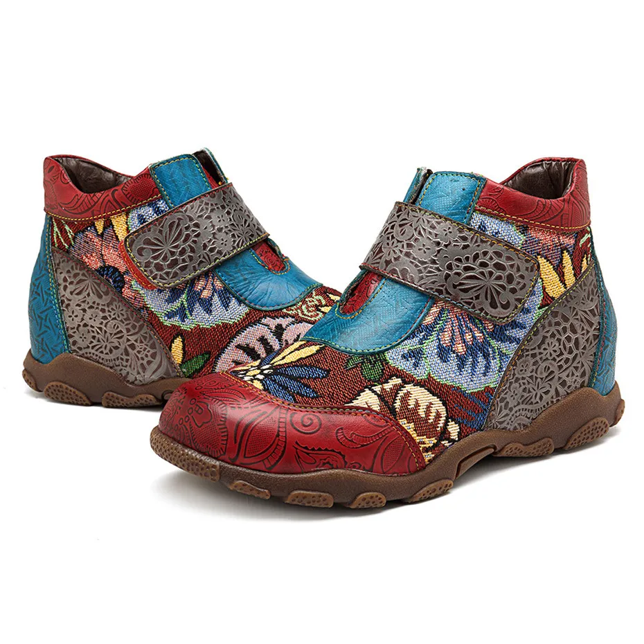 Genuine Leather Winter Ankle Boots For Women Shoes Handmade Large Size Woman Sneakers Retro Increased Women Boots Tenis Feminino (4)