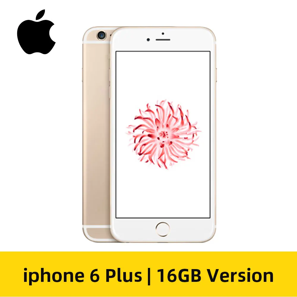 Apple iPhone 6 Plus 16/64GB Встроенная память 5,5 дюймов 1080P Дисплей Dual Core 1,4 ГГц 4 аппарат не привязан к оператору сотовой связи для б/у мобильных телефонов - Цвет: 16GB Gold