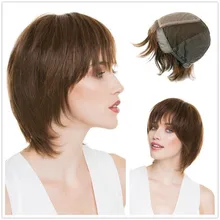 Hstonir белый парик для женщин на кружевном фронте Кошерный Perruque коричневый блондин Sheitel европейские волосы remy Judio Pruik G016