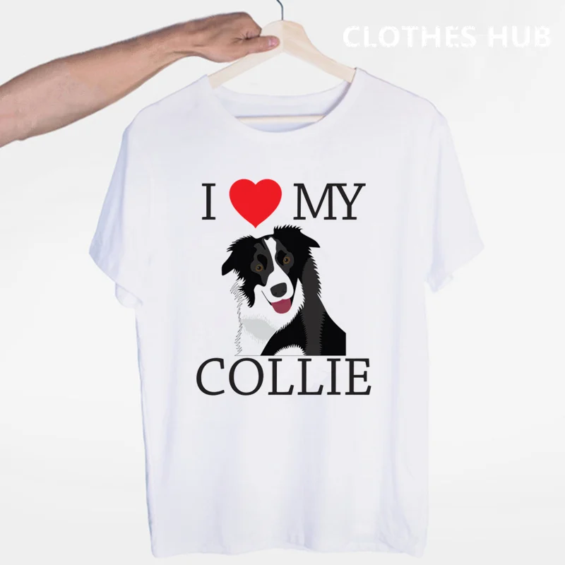 Модная летняя футболка Border Collie Dog с коротким рукавом для мужчин женщин мальчиков