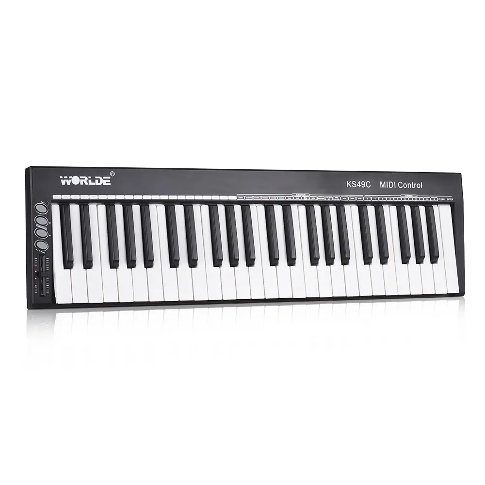  WORLDE KS49C 49-Key USB MIDI Keyboard Controller with 6.35mm Pedal Jack MIDI Out Free Shipping