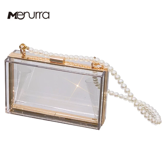 Acrylic Evening Clutch Women  Elegant Evening Bags Pearls - Transparent  Handbag - Aliexpress