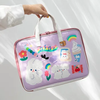 

Korea 11 12 13.3 Inch Laptop Notebook Handbag Large Capacity Ipad Computer Case Cute Travel Luggage Organizer Handbags Totes