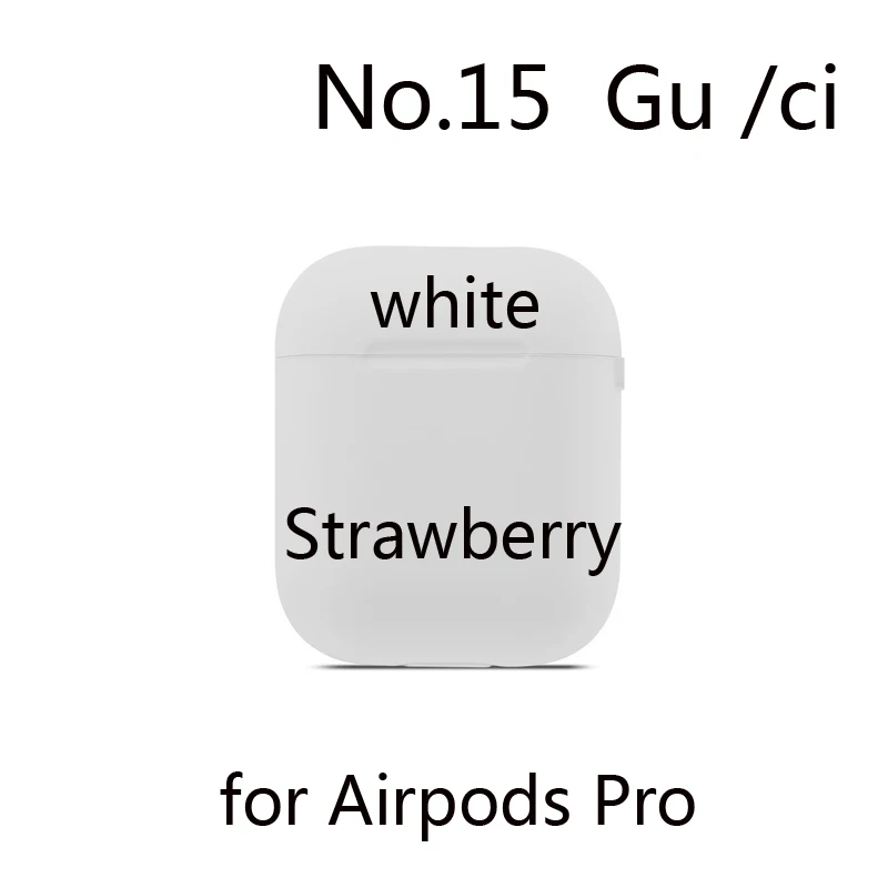 Роскошный фирменный дизайнерский чехол для наушников для Airpods Pro, беспроводные bluetooth-наушники для зарядки, аксессуары для Airpods Pro, чехол - Цвет: 15 white strawberry
