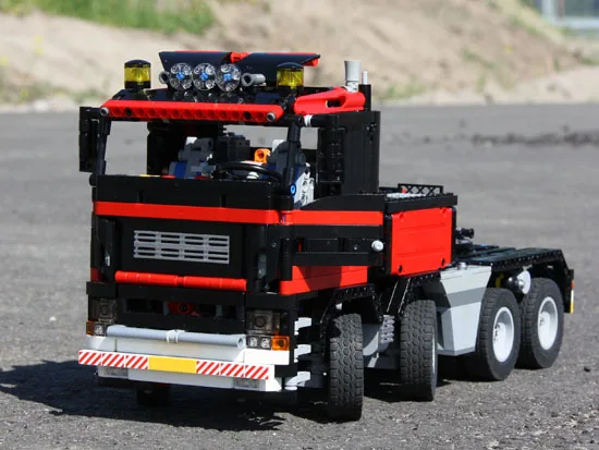 Строительный блок ing Technology MOC грузовик каретка 8x4 со съемным погрузчиком