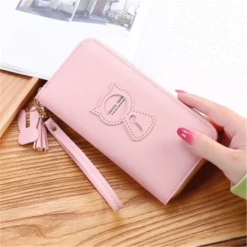

Women Cute Cat Wallet Small Zipper Girl Wallet Brand Designed Pu Leather Women Coin Purse Female Card Holder Wallet Billetera