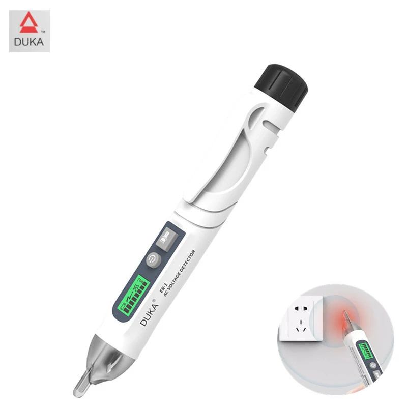 2022 Duka Non-Contact Voltage Detector Indicator Profession Smart Test Pencil Live/phase Wire Breakpoint NCV Continuity Tester