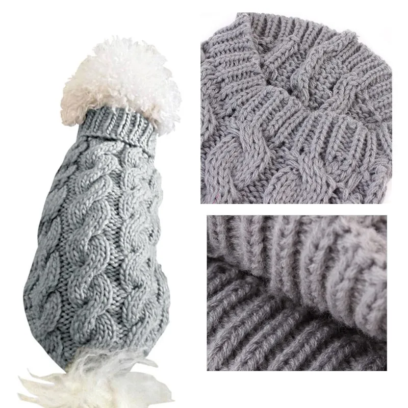 

Multiple Colour Cute Pet Supplies Knitted Jumper Sweater Winter Warm Puppy Pet Clothes Dog Sweater Dog Dog Pullover Dog Clothes