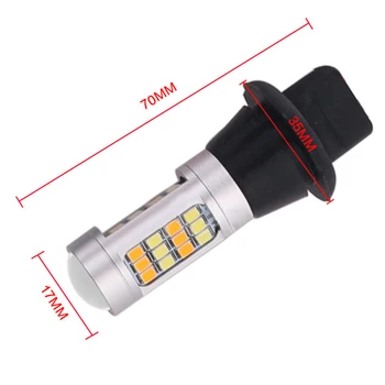 

2pcs Car Lighting 1156 High Power Dual Color Switchback LED Bulb 2835-42smd Daytime Running Turn Signal Lamp