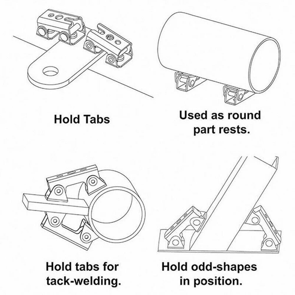 4pcs Magnetic V-type Clamps V-shaped Welding Holder Welding Fixture Adjustable  Clamps V Pads Hand Tools Metal Working Tool ► Photo 3/6