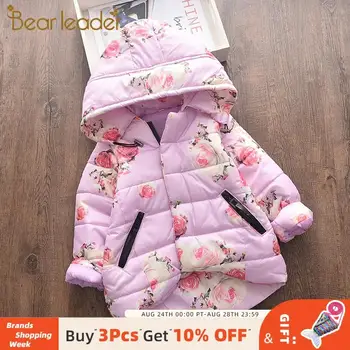 

Bear Leader Baby Girls Winter Jackets 2020 New Fashion Kids Flowers Coat Warm Hooded Outerwear Children Parkas Clothes 2 4 Years