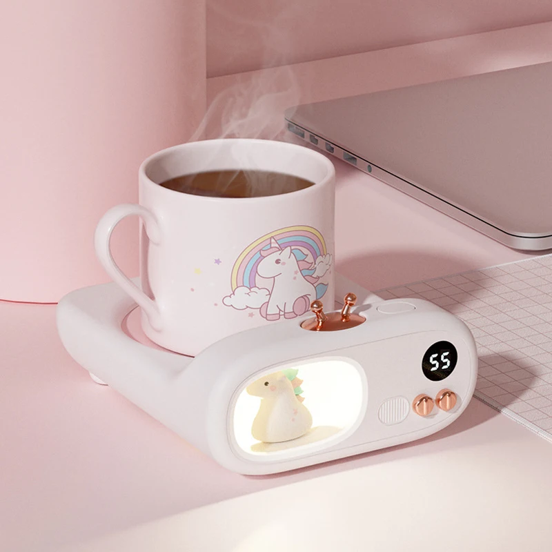 110-220V Cup Heater Coffee Mug Warmer Cute Pet Warmer Coaster Electric Hot Plate Smart Heating Pad For Milk Tea Water Best Gift 2