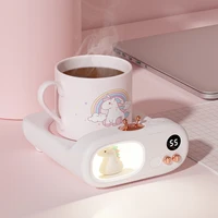110-220V Cup Heater Coffee Mug Warmer Cute Pet Warmer Coaster Electric Hot Plate Smart Heating Pad For Milk Tea Water Best Gift 2