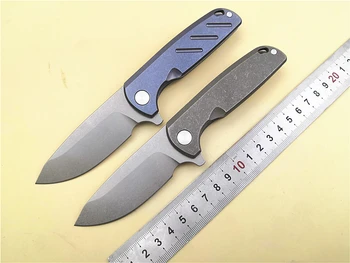 

Kesiwo KS119 Titanium handle Folding Pocket Knife D2 blade ball bearing Utility outdoor camping knives Fishing fruit knife tool