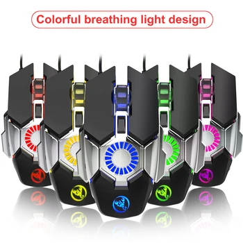 

Gaming Mouse Wired Mouse Gamer Programming 6400DPI Wired Computer Gaming Mice for PC RGB Backlight Modess