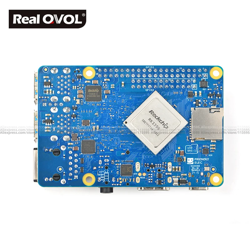 Online RealQvol FriendlyARM NanoPi M4V2 4GB Kit Paket Rockchip RK3399 2,4G   5G dual bandhas ports schnittstellen kompatibel mit RPi B3 +