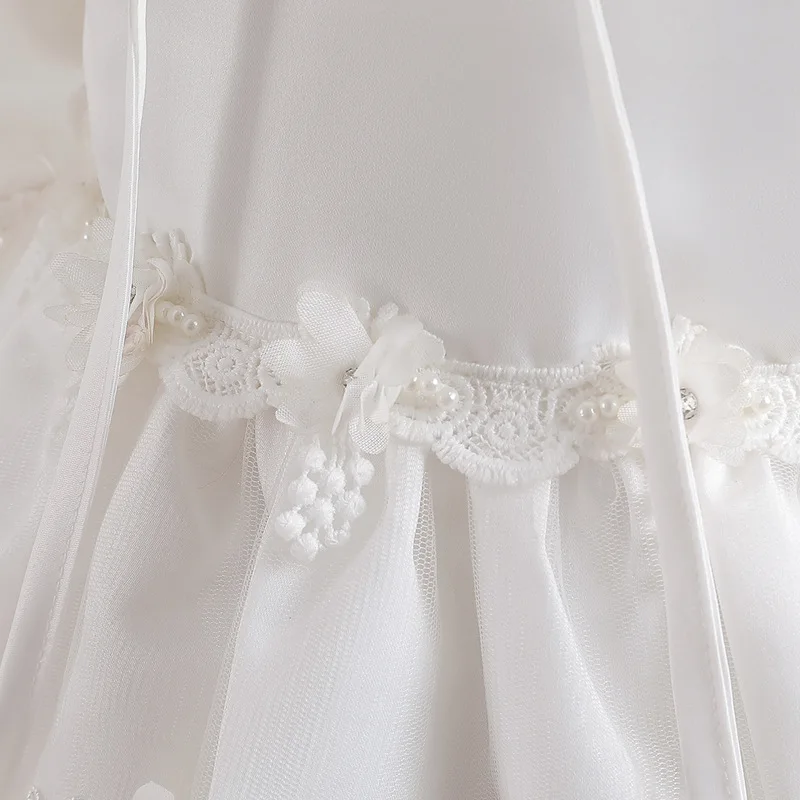 Winter Christmas Dress Elegant Toddler Baby Girl Birthday Dress For Girl Clothing Long Sleeve Lace Bow Princess Dress Party