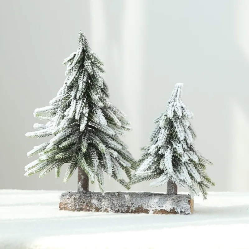 Новая Рождественская елка Креативный Снежный стекающийся маленький орнамент настольное украшение PE нетоксичный искусственный снег рождественская елка - Цвет: 1