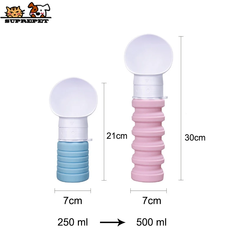 SUPREPET масштабируемый дозатор для воды собак нетоксичный силиконовый Pet бутылка