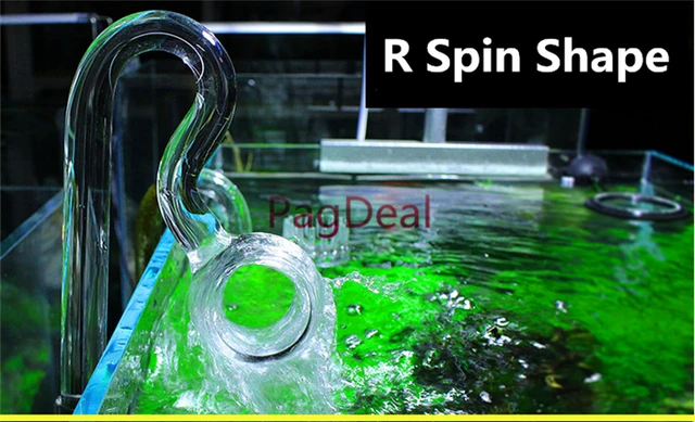 Surface Skimmer Aquarium Water Plant Fish Tank Glass Inflow Outflow ...